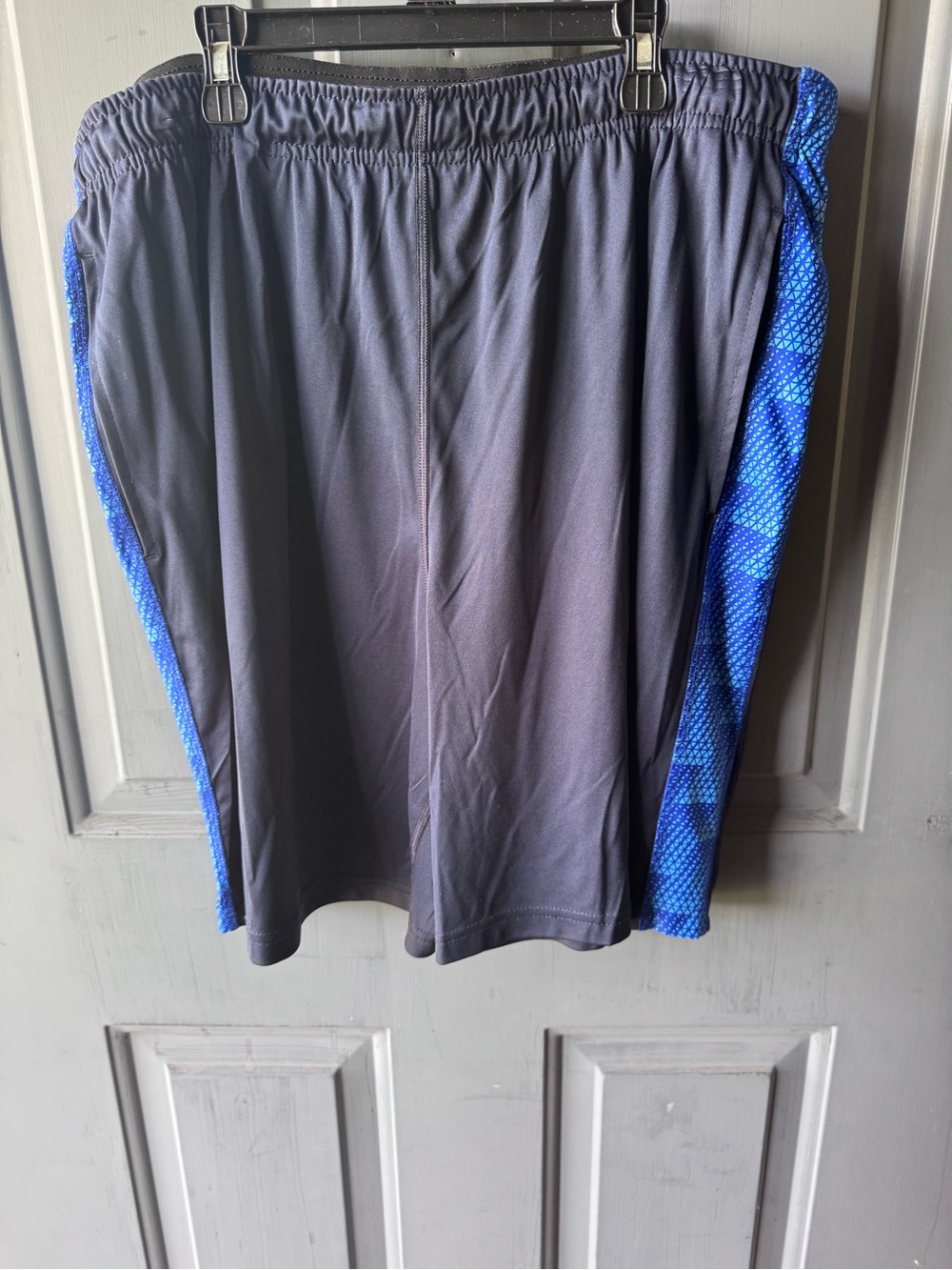 Russell Athletic Black Shorts with Royal Blue Side Panels